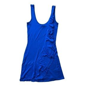 Gianni Bini Cascading Ruffle Mini Dress in Blue Size XS